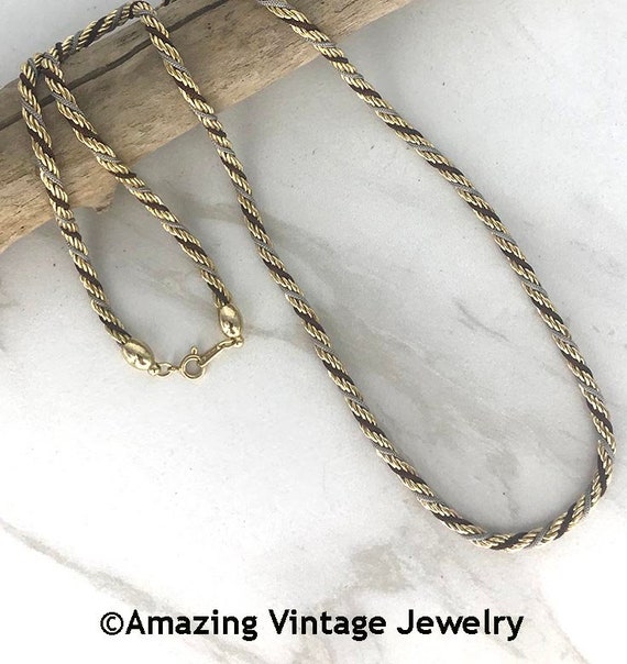 Sarah Coventry FRENCH TWIST Necklace from 1983 * Sarah Coventry Twisted Necklace * Vintage Sarah Coventry Necklace * Sarah Coventry Rope