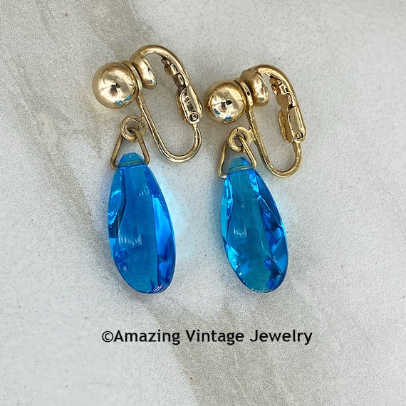 Sarah Coventry TWILIGHT TIME Earrings 1959 * Sarah Coventry Blue Earrings * Vintage Sarah Coventry Earrings * Turquoise Earrings