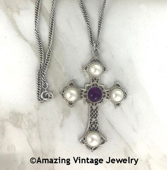 Sarah coventry cross necklace discount