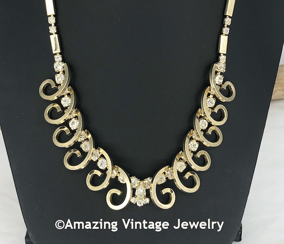 Sarah Coventry CELESTIAL FIRE Necklace from 1956 * Sarah Coventry Rhinestone Necklace * Vintage Sarah Coventry Necklace