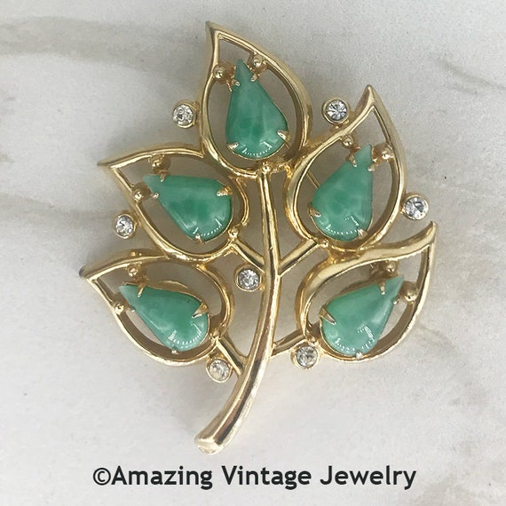 Sarah Coventry WHISPERING LEAVES Pin from 1953 * … - image 2