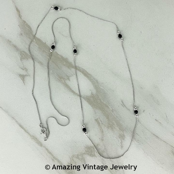 Sarah Coventry NIGHT LIFE Necklace 1982 * Vintage Sarah Coventry Necklace * Sarah Coventry Chain Necklace * Sarah Coventry 30" Necklace