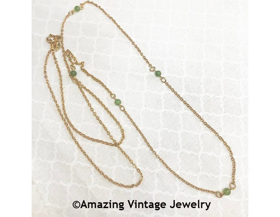 Sarah Coventry GENUINE JADE Necklace from 1976  *… - image 1