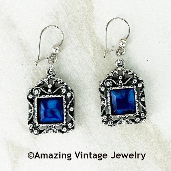 Sarah Coventry TUDOR Earrings from 1976 * Vintage Sarah Cov Reversible Earrings * Pierced Wires Tudor Cross