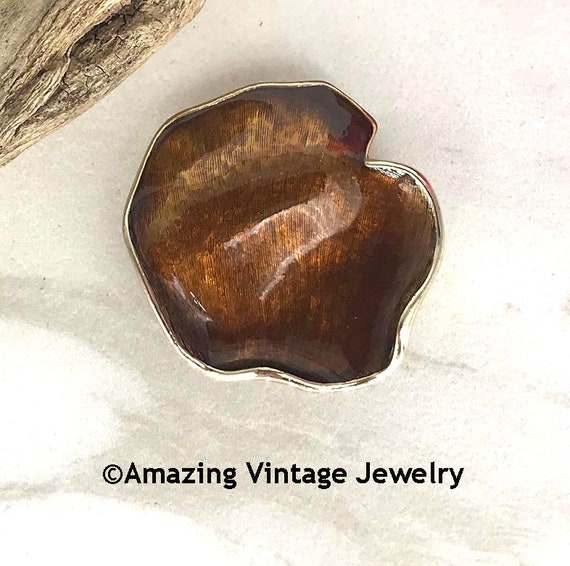 Sarah Coventry "AMBER PETAL" Pin * Vintage from 1… - image 1