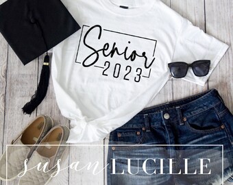 Senior 2023 T shirt, Sweatshirt, Hoodie, High school college graduation gift, girl's t shirt