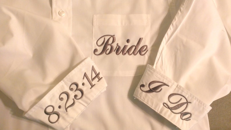 monogram button down bridesmaids