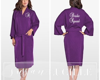 Women's Monogrammed Waffle Robe, Long Waffle Robe, personalized spa wedding party, bridesmaid robe, bride robe, men's robe, bridal party