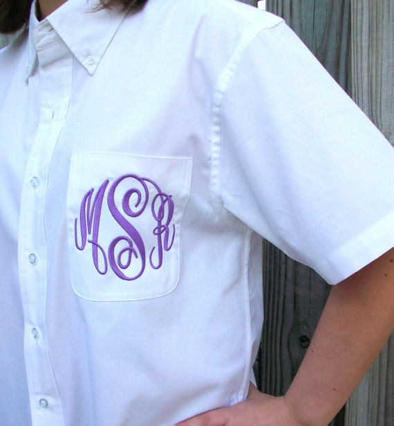 monogrammed button down shirts
