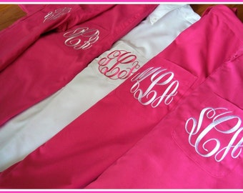 Monogrammed Button Down Shirt Bride or Bridesmaid Wedding - Etsy