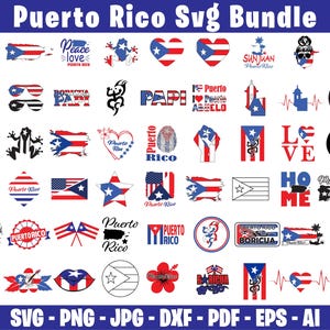Puerto Rico SVG Bundle, Boricua, Flag, Coqui (Digital Download)