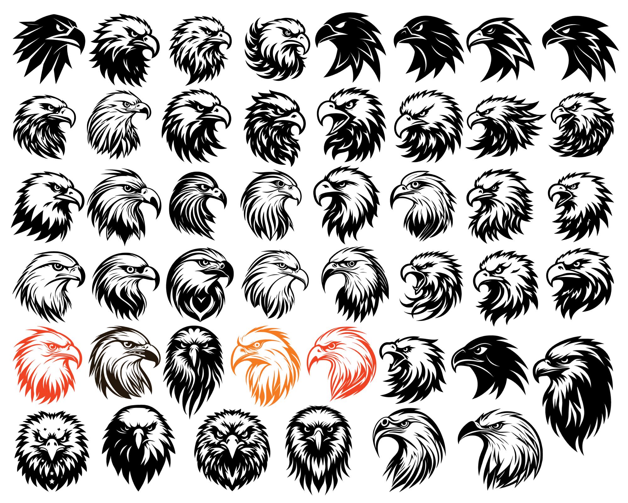 Eagle SVG Mega Bundle, 125 Eagle Clipart Designs for Cricut, Cricut ...