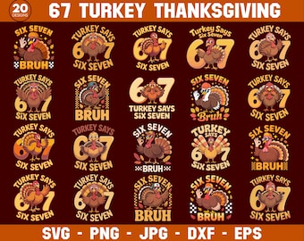 Funny Turkey Meme SVG Bundle, Thanksgiving Clipart (Digital Download)