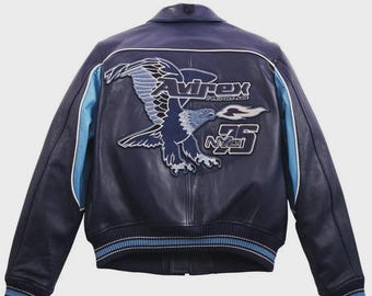 Avirex レザーボンバージャケット：メンズ Nitro Run NYC 