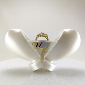 Personalized Heart Ring Holder for Proposal, Birthday, Anniversary, Keepsake - Romantic Heart Jewelry Gift Box Small & Pocket-Friendly
