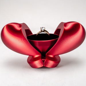 Heart Ring Box for Proposal, Birthday, Anniversary or Keepsake - Romantic Ring Gift Box -Promise Ring Holder Ships from USA FREE