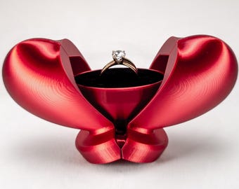 Heart Ring Box: Romantic Proposal, Anniversary, or Keepsake Gift for Valentines Day