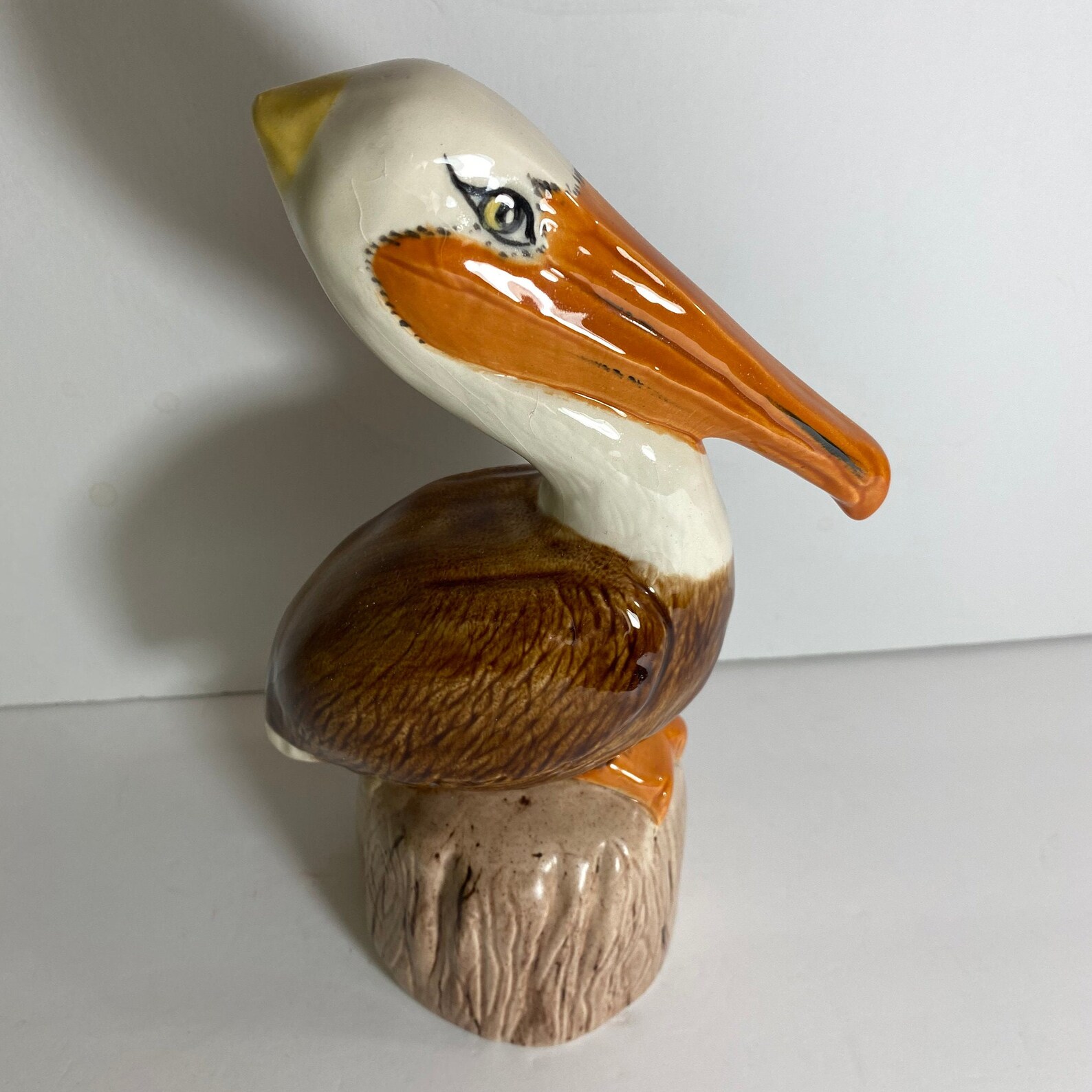 Pelican Figurine Ceramic Statue Figure 8.5 Vintage Ocean Etsy