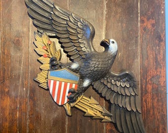 Vintage American Eagle Wall Hanging, 33-inch Polystyrene Foam