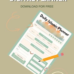 Printable Islamic Daily Planner | Muslim Prayer & Quran Tracker | A4 PDF Digital Download