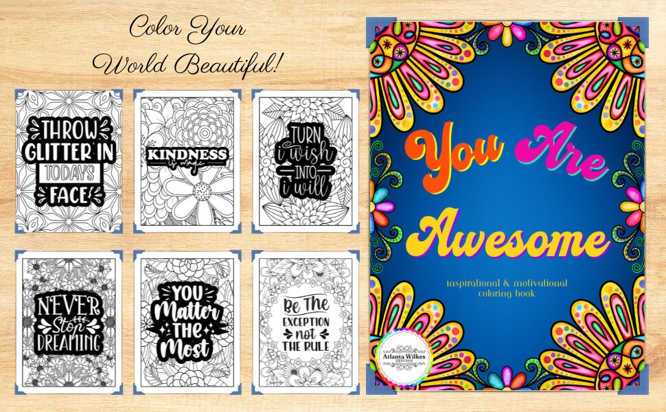 You Are Awesome Coloring Book Pages: Beautiful Patterns Coloring Book ...