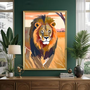 Safari Animals Art Print: African Wildlife Illustration (Digital Download)