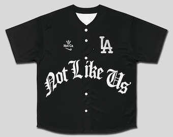 Kendrick Inspired – Black 'Not Like Us' LA Baseball Jersey