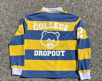 Kanye The College Dropout Inspired Blue & Yellow Polo Rugby Sweatshirt (3 Versions)