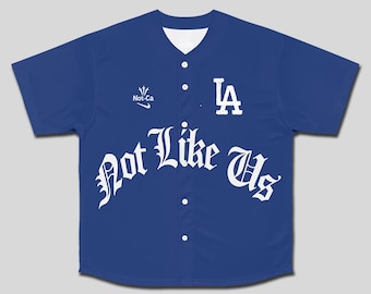 Kendrick Inspired – Blue 'Not Like Us' LA Baseball Jersey