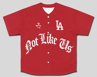 Kendrick Inspired – Red 'Not Like Us' LA Baseball Jersey