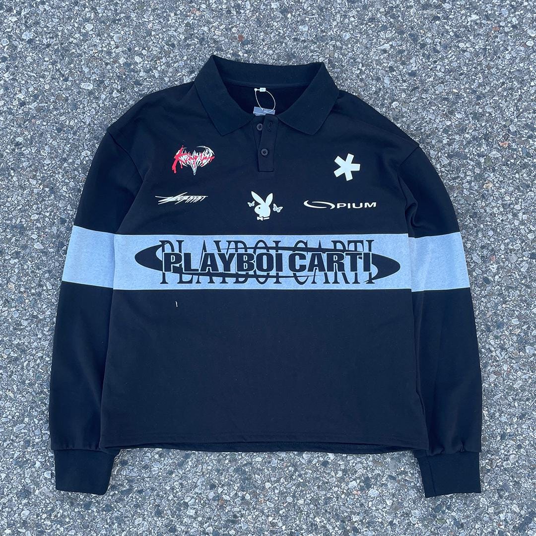 Playboi Carti 'IAMMUSIC' X All Eras Inspired Polo Rugby Sweatshirt