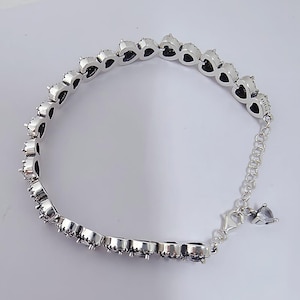 Pandora Silver S925 ALE Halo Hearts Bracelet