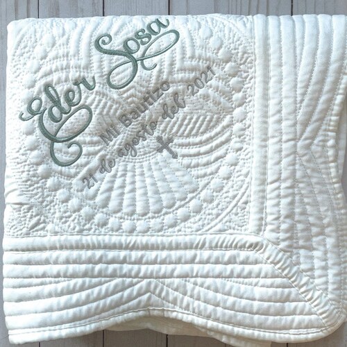 Mi Bautizo Gift Personalized Spanish Baby Blanket 36 X 46 Etsy