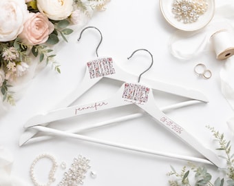 Bridal Dress Hangers: Customized for Entire Party Including Bridesmaids and Flower Girl