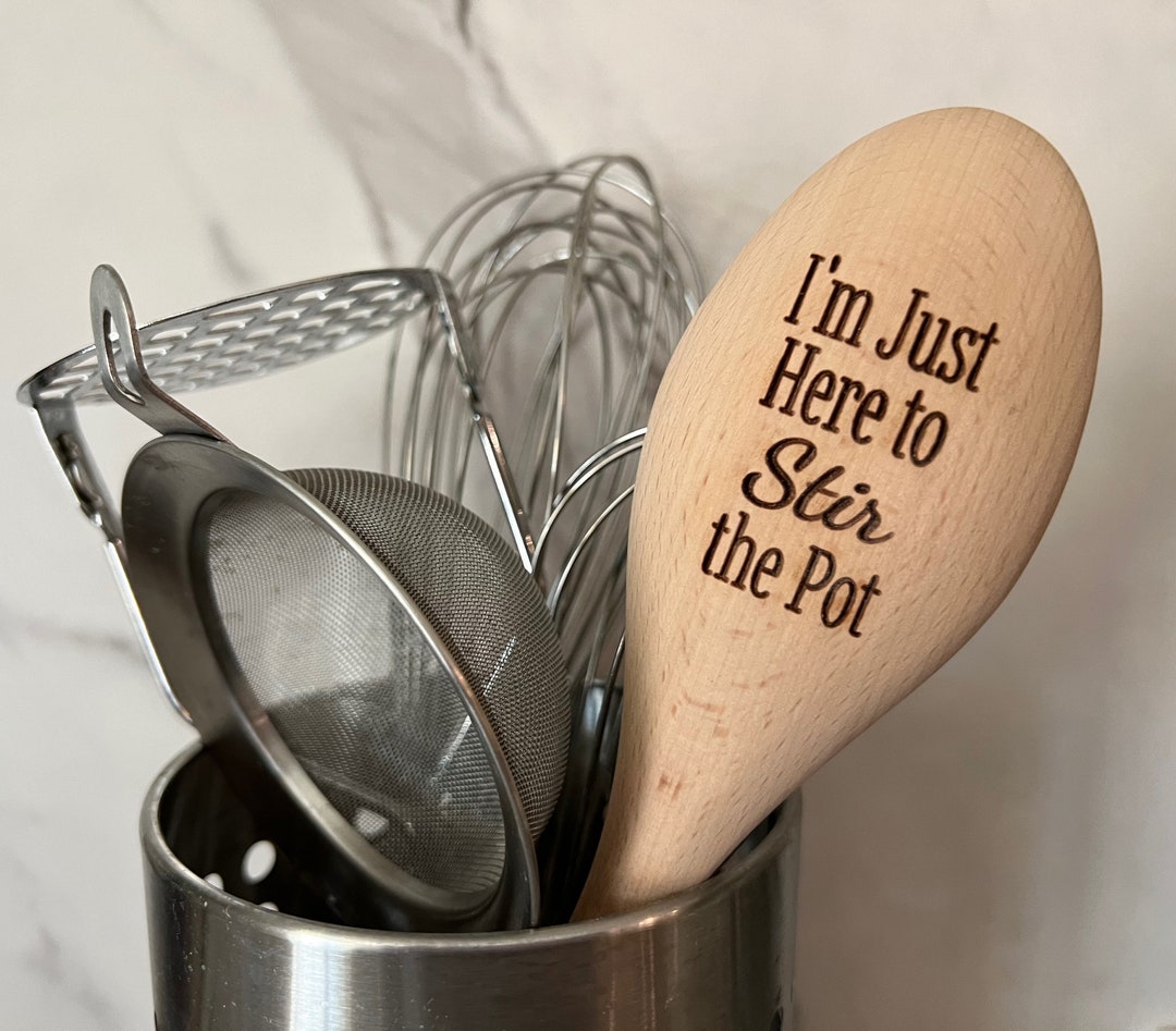 Funny Wooden Spoon Kitchen Decor White Elephant Gift Bridal Shower