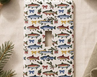 Rustic Fishing Light Switch Plate Cover: For Country Kitchens, Lake Houses and Fishing Cabins