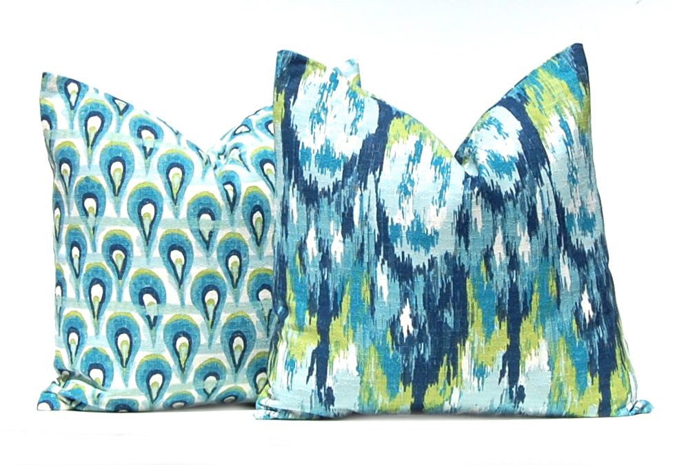 Decorative Throw Pillow Covers Turquoise Pillow Covers Etsy