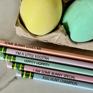 Easter Pencils Basket Filler For Kids Gift from Grandma Pastel Pencils Teacher Gift Classroom Gift Can be Personalized image 6