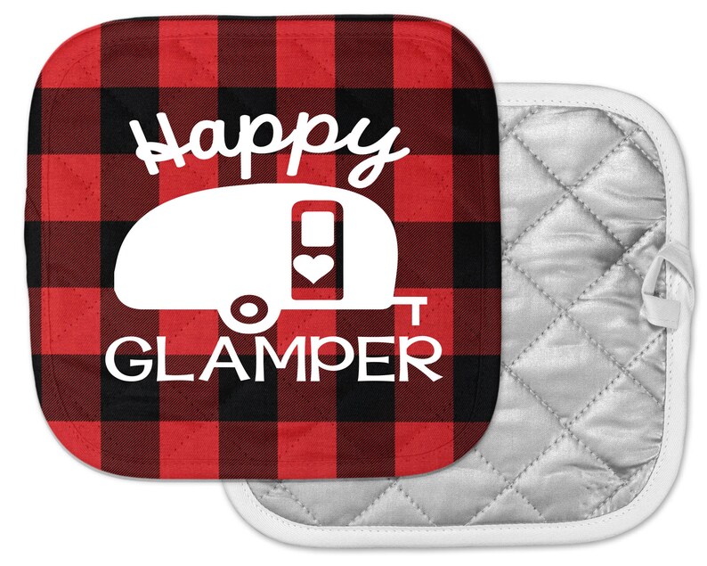 Camping Pot Holders Camp Kitchen 8 x 8 Inches Red Etsy