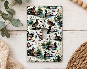 Mallard Duck Light Switch Cover: Custom Outdoors Nursery or Rustic Decor