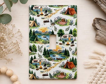 Camping Light Switch Cover:  Camper, RV & Lake House Décor