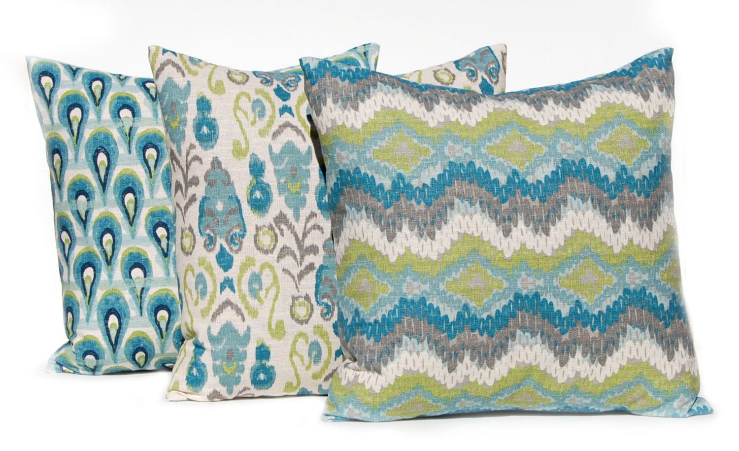 Euro Sham Pillow Covers 24 x 24 Set of Three Decorative Etsy