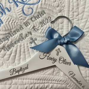 Baptism Gift for Boy Christening Gift Baptized in Christ New Baby Gift Monogram Baby Blanket Gift from Godmother Birthday Gift image 6