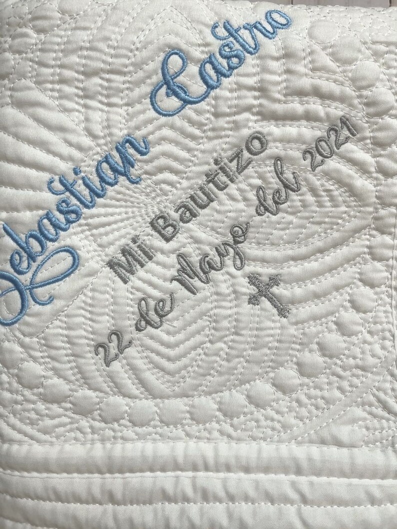 Mi Bautizo Gift Personalized Spanish Baby Blanket 36 X 46 Etsy