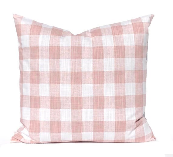 Blush Buffalo Check Pillow Cover Blush Buffalo Check Pillow Covers, Plaid