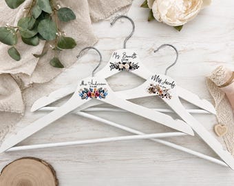 Custom Bridal Hanger: Personalized Seasonal or Destination Wedding Dress Hanger as Gift for Bride