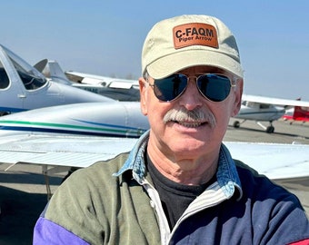 Tail Number Hat - Gift for Pilot - Baseball Cap - Aviation - Pigment Dyed - Airplane - Laser Engraved Patch - Fathers Day Gift - Cessna