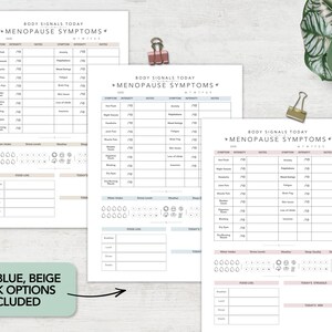 Menopause Tracker, Printable Perimenopause Log, Symptom Chart, PDF image 8