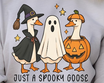 Spooky Goose Halloween PNG, Sublimation Design (Digital Download)