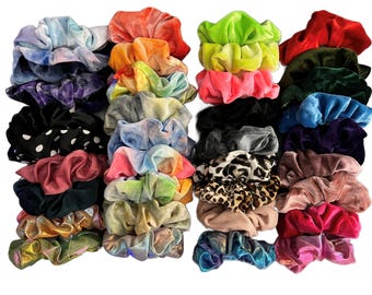 Zipper Secret Pocket Stash Scrunchies - Many Different Styles